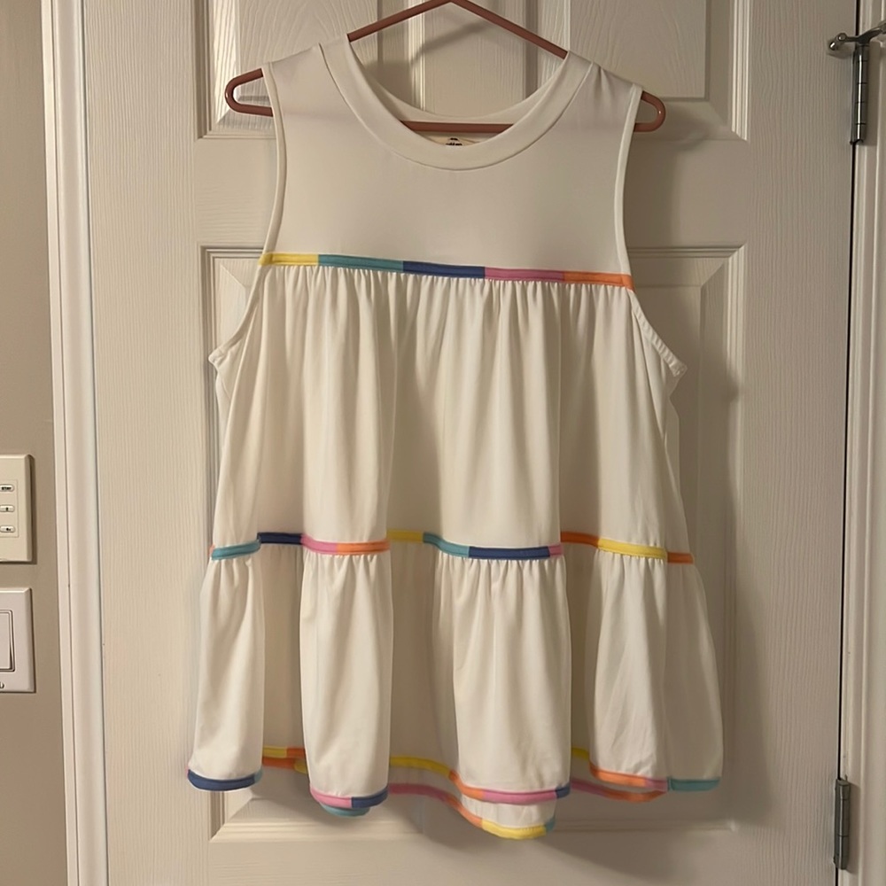 Fox and Wit - Sleeveless Baby Doll Tiered Tank - Size L